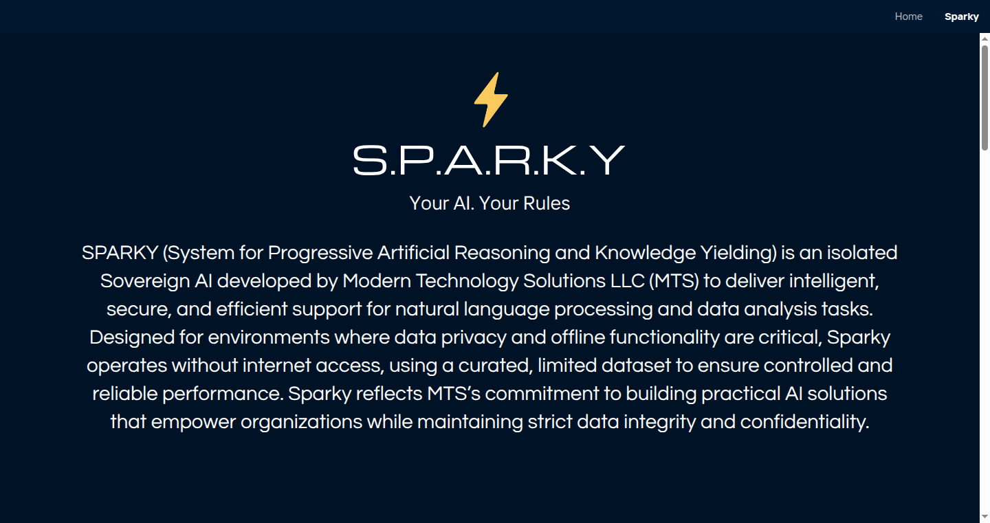 Sparky: Your Private, Isolated AI