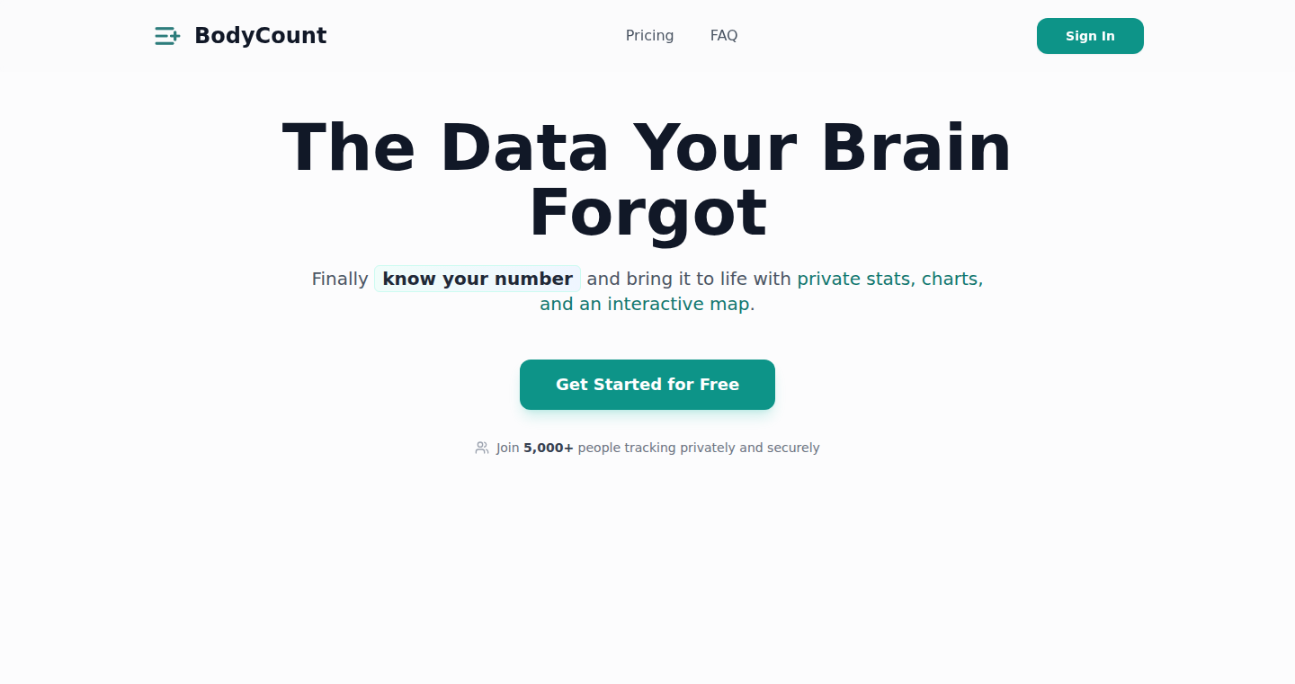 BodyCount: A Private, Data-Driven History Dashboard