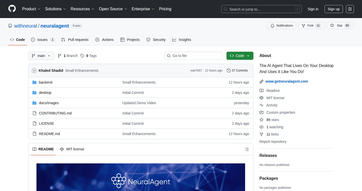 NeuralAgent: Desktop AI Control