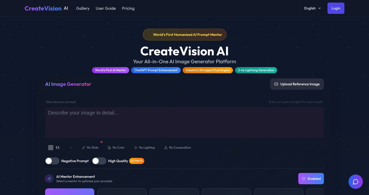 CreateVision AI: Prompt Crafting with Artistic Mentors