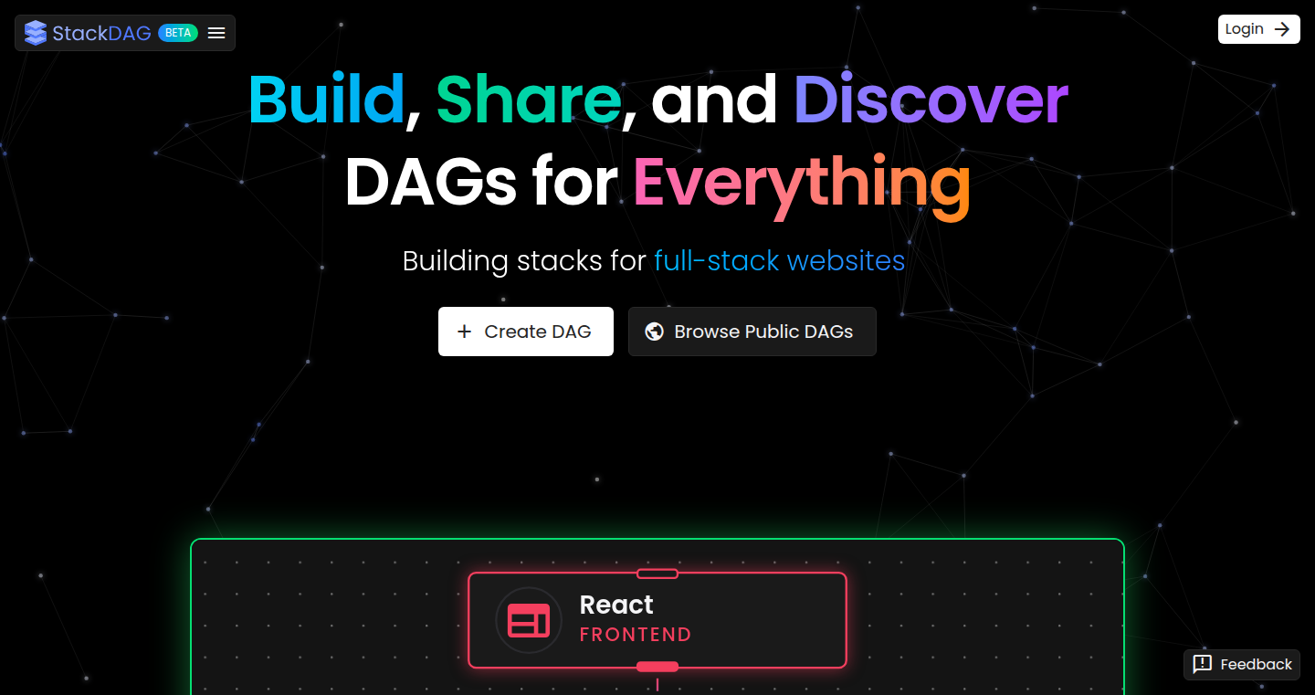 StackDAG:有向非循環グラフでアプリスタックを構築、共有