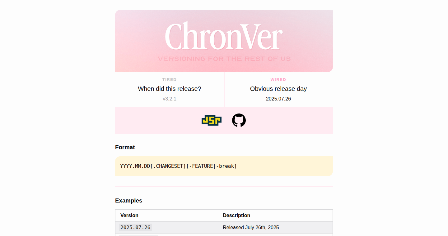ChronVer - 時系列バージョン管理