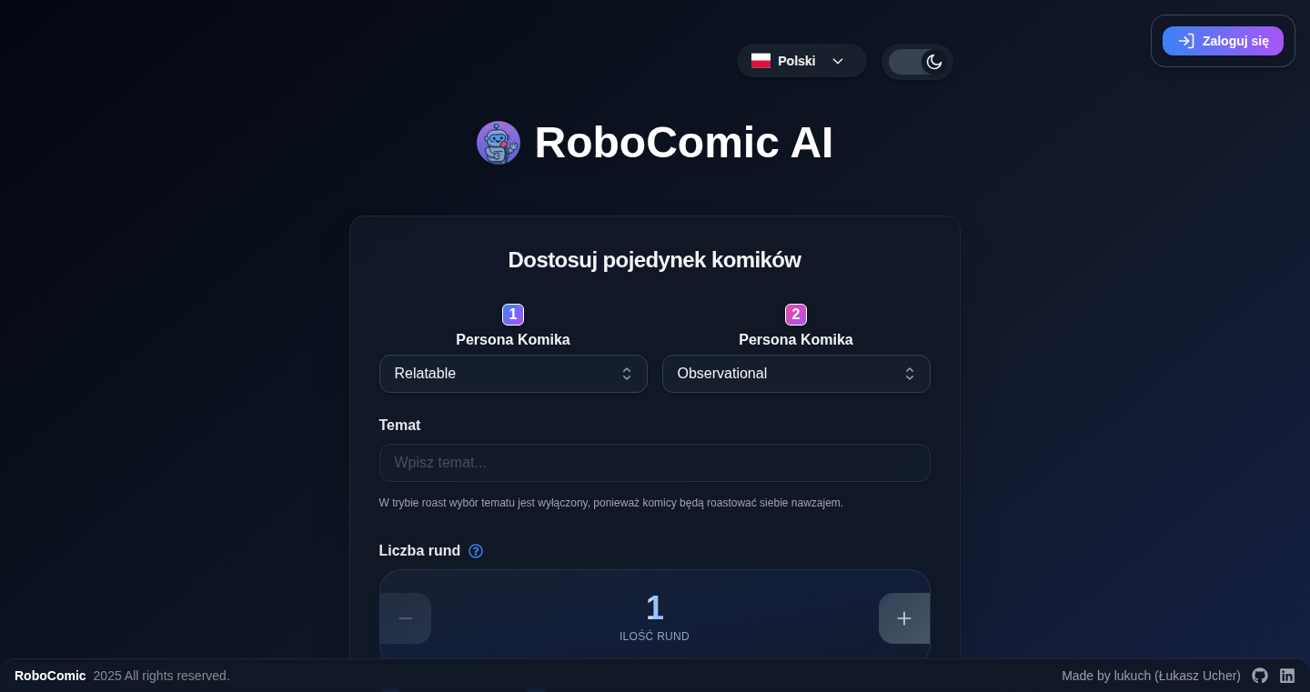 RoboComic:AIが生成する漫才バトルプラットフォーム
