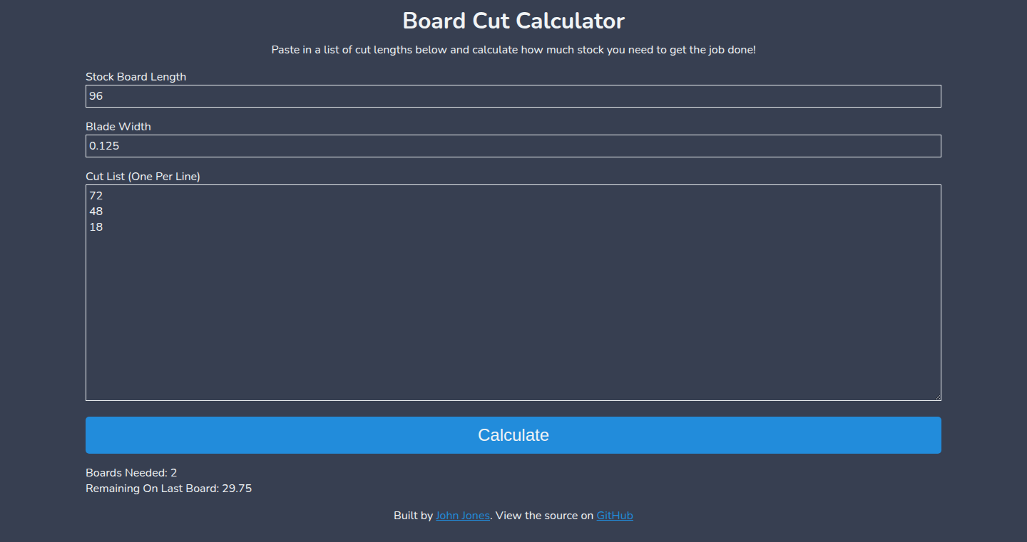 木材切断計画アシスタント:Board Cut Calculator