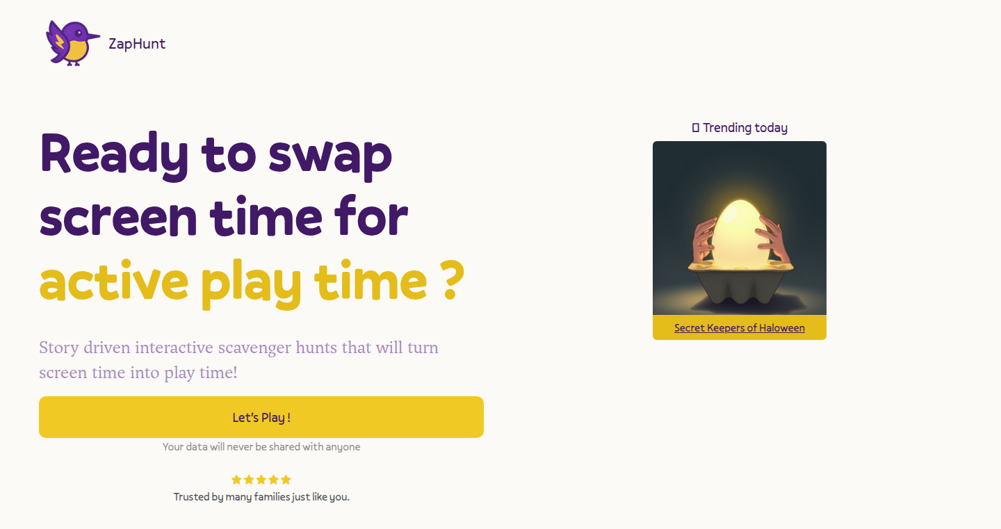 ZapHunt: Interactive Audio Scavenger Hunt