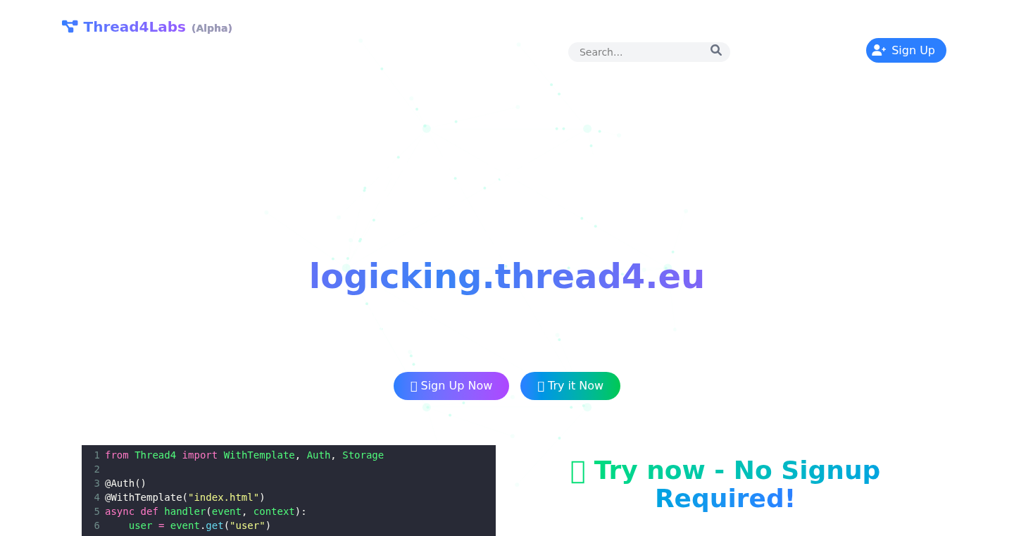 Thread4: Instant Python Web Functions