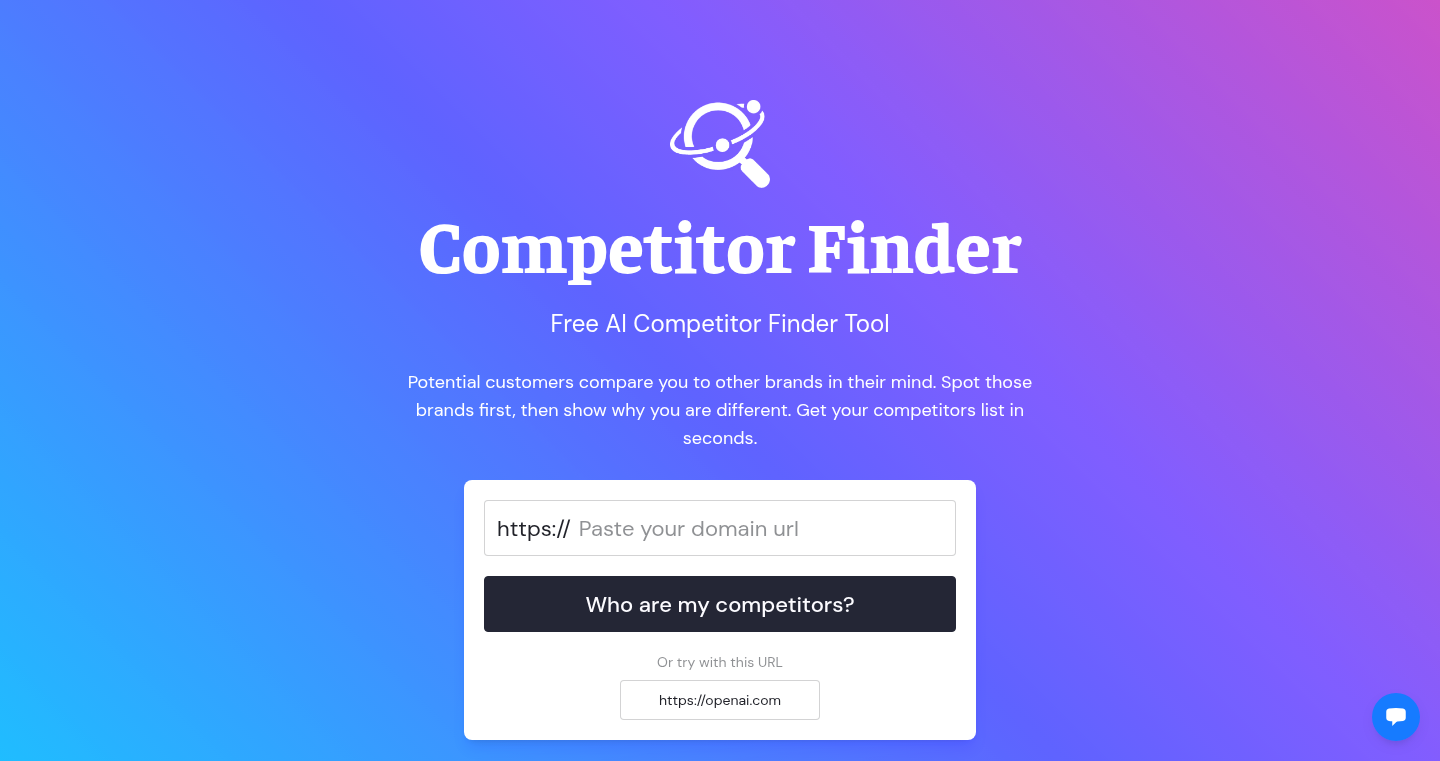 Competitor Finder: Domain-Powered Competitive Intelligence
