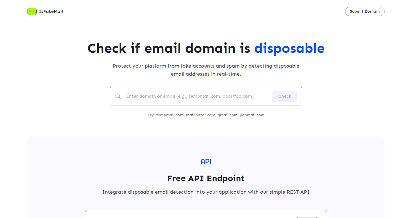MailGuard: A Free Disposable Email Checker API