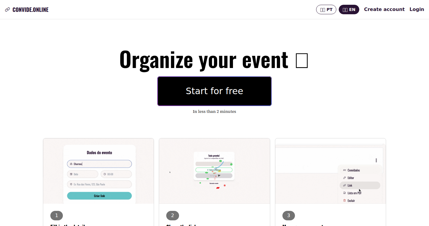 イベント侵入者回避型シンプルRSVPウェブサイト