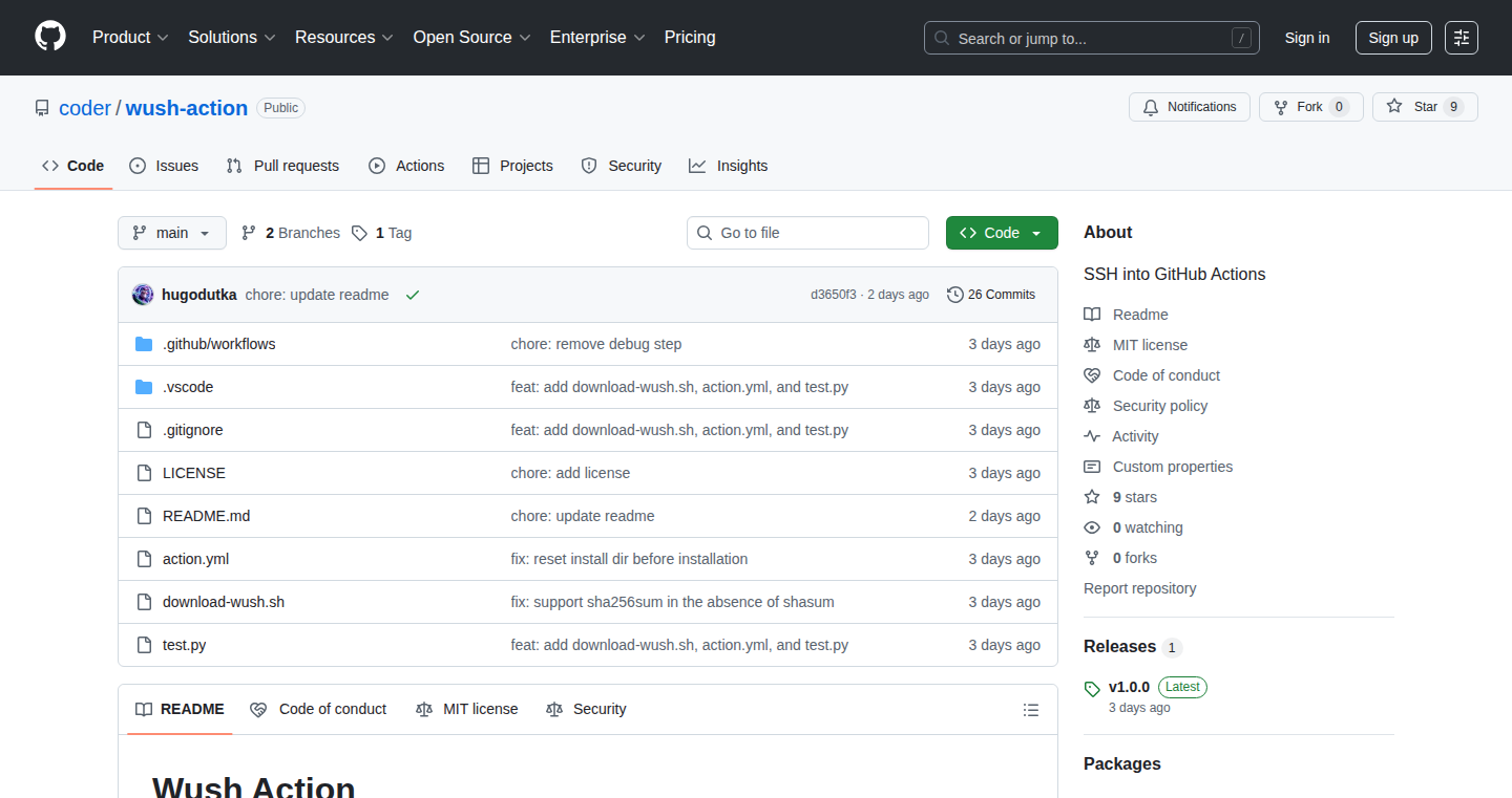 Wush Action - GitHub ActionsでSSH接続
