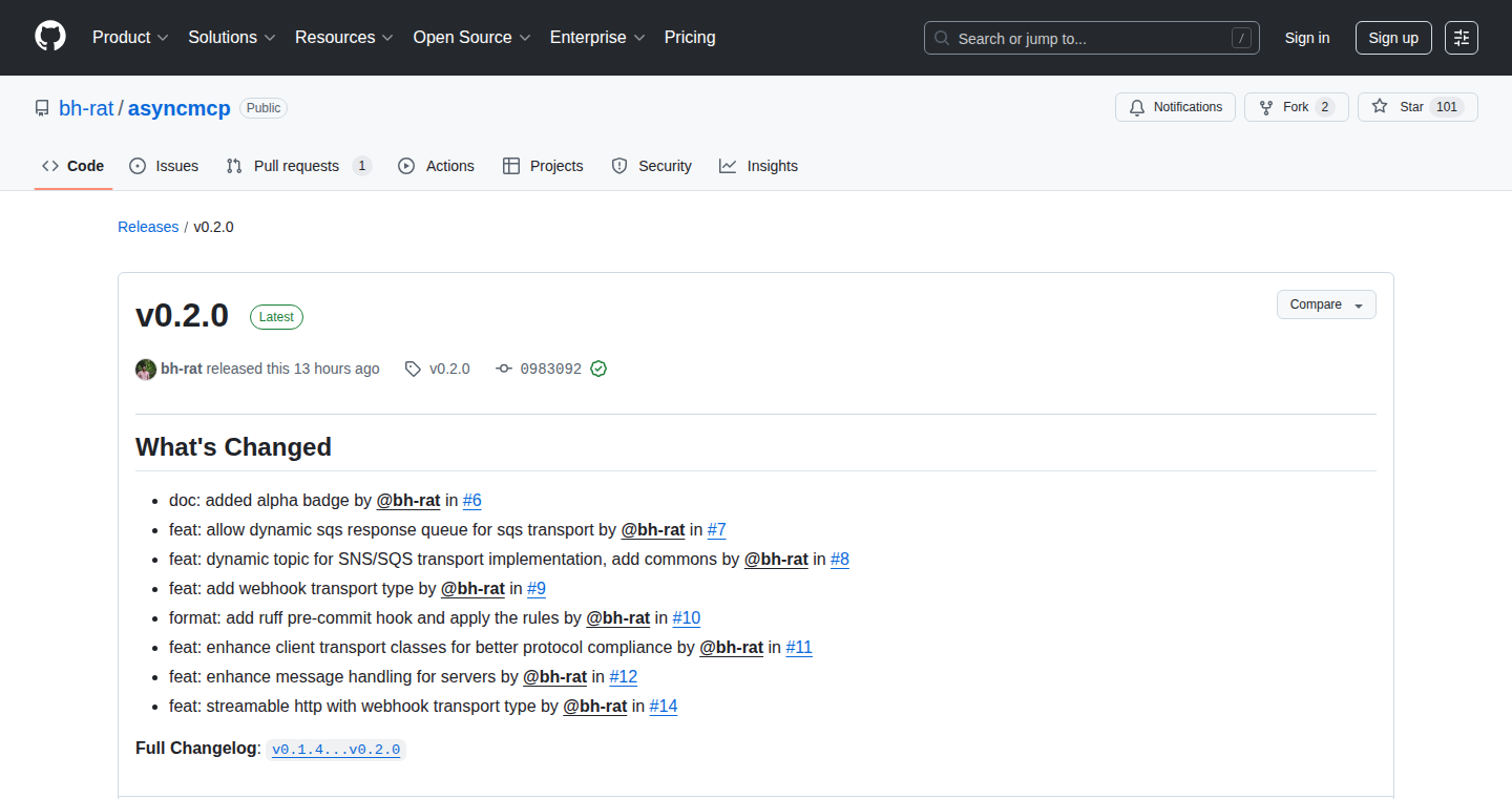 asyncmcp Webhook 反応サポート