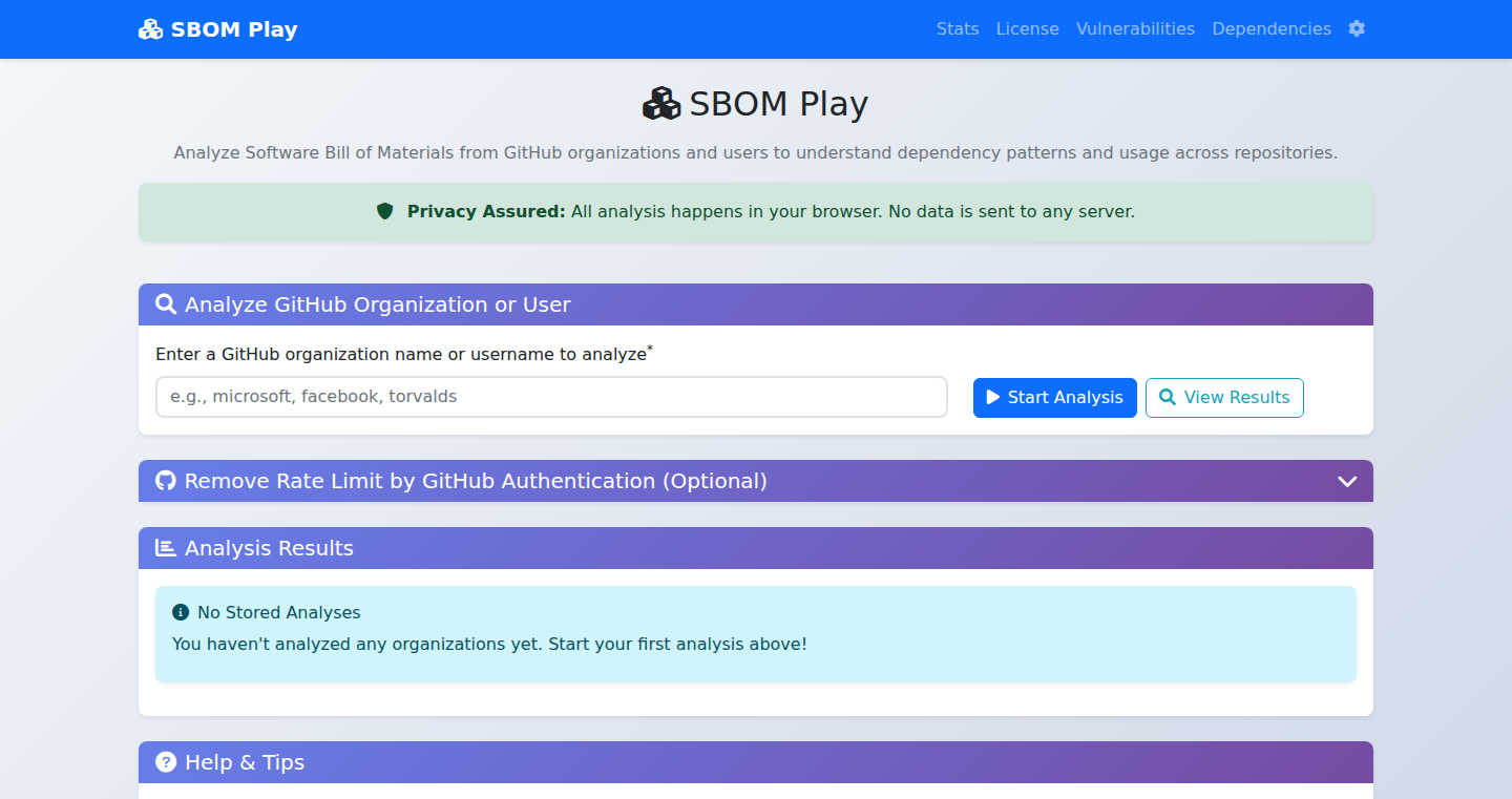 SBoMPlay – クライアントサイドSBoMエクスプローラー