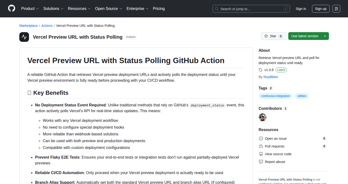 Vercelデプロイ同期GitHub Action