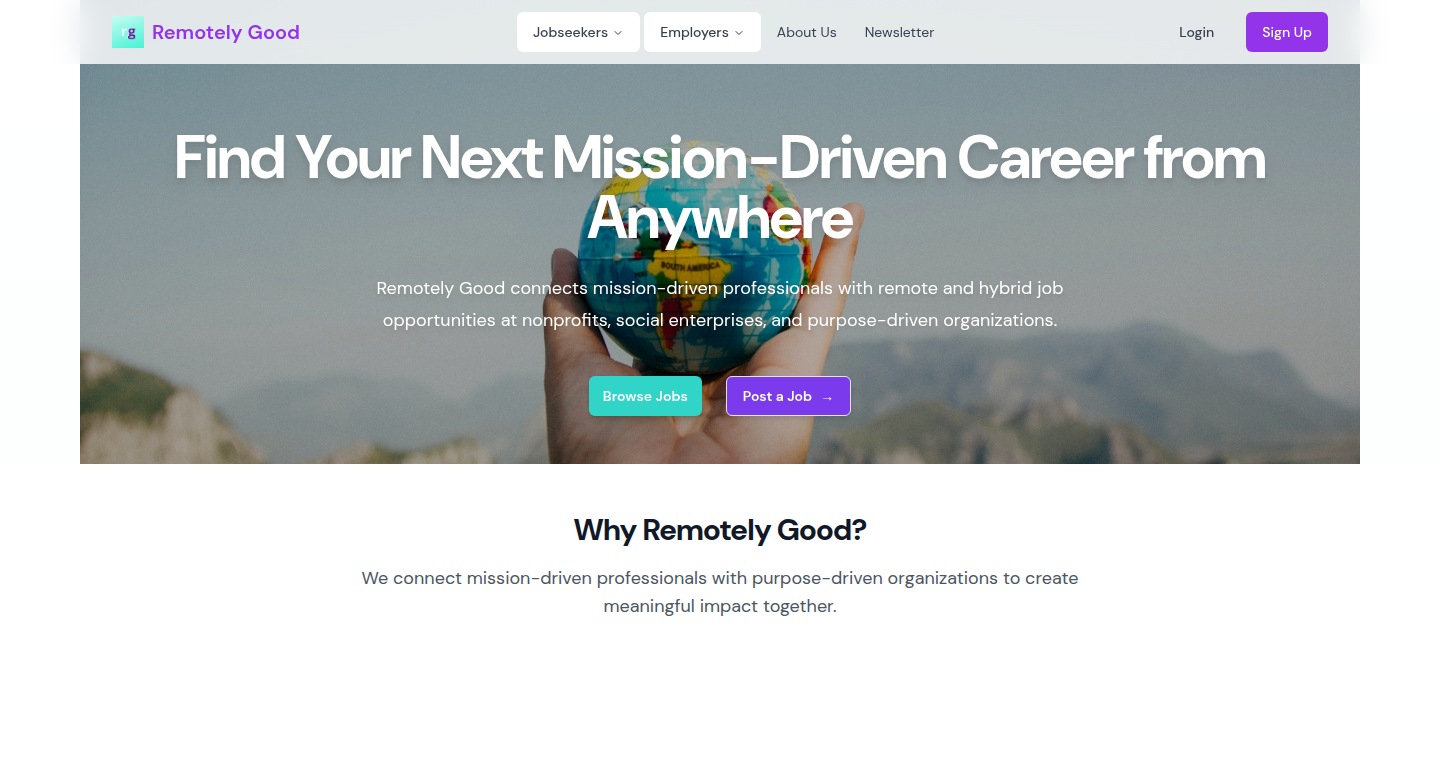 RemotelyGood.us - リモートワーク求人プラットフォーム