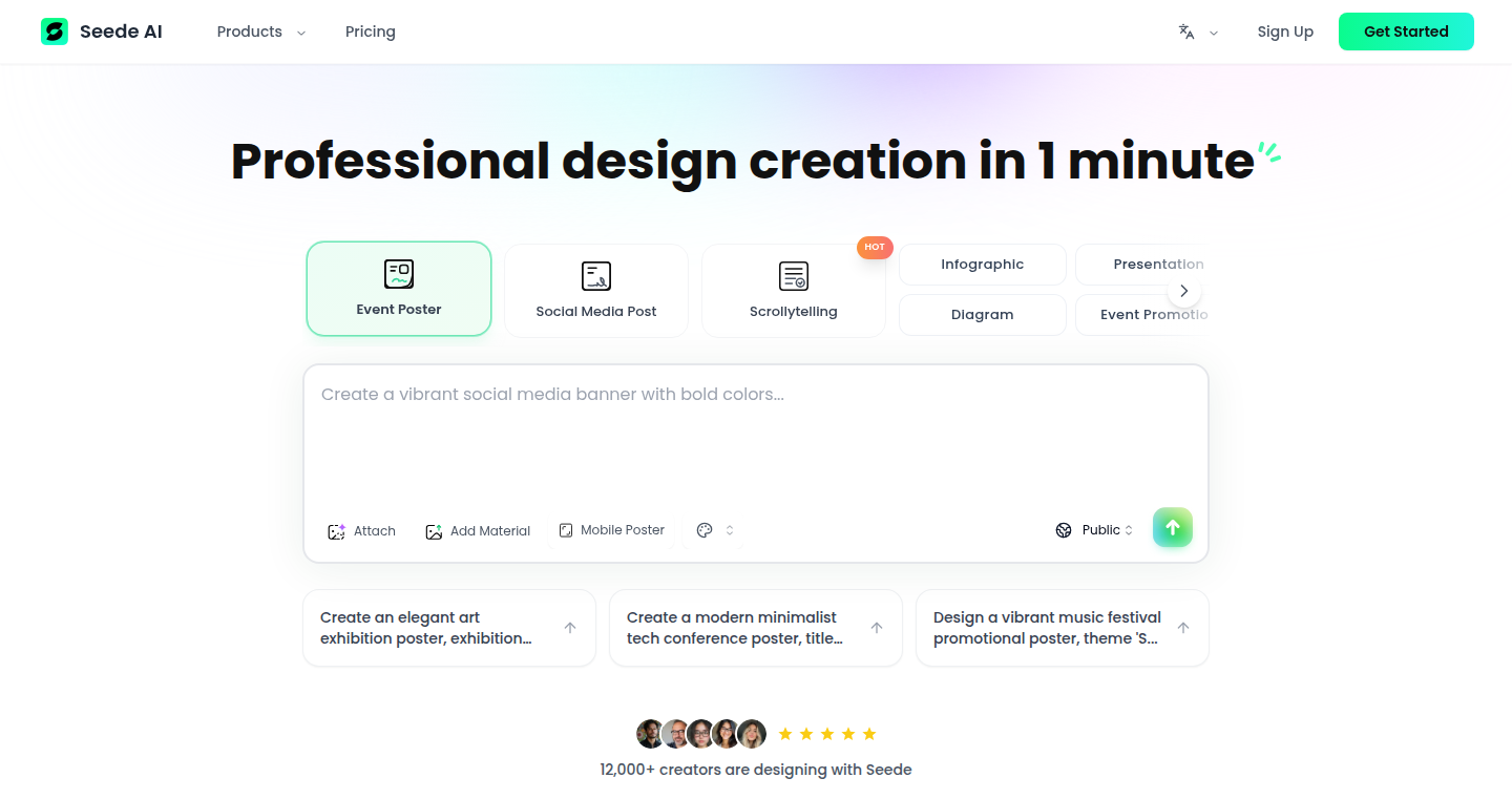 Seede AI: Conversational Design Generator