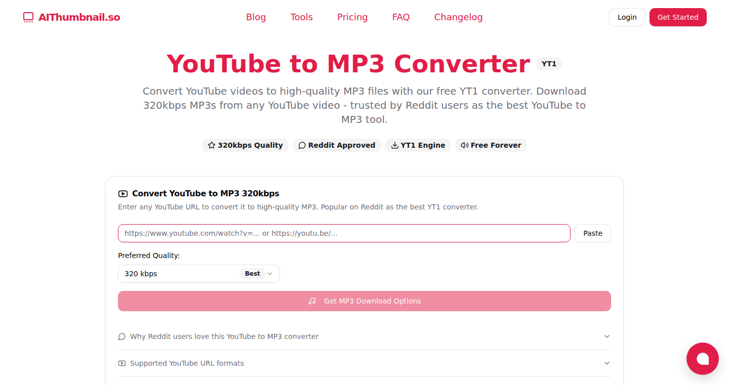 YouTubeポッドキャストMP3変換ツール