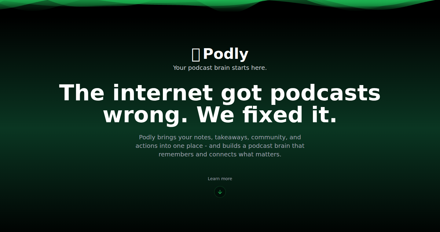 Podly:聴覚学習のためのパーソナル・メモグラフィ