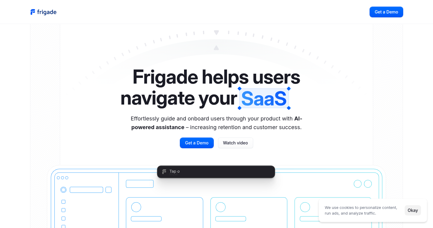 AIによるウェブアプリ案内人:Frigade