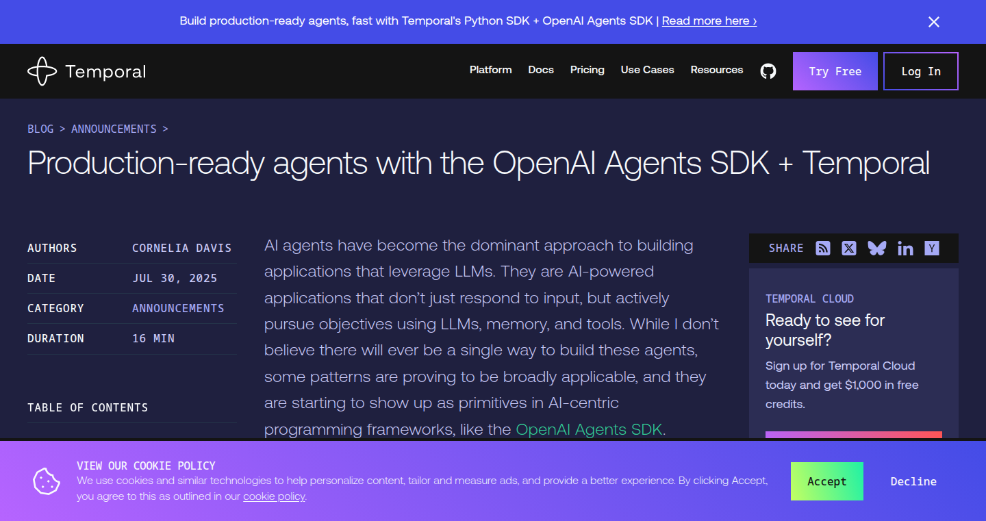 OpenAI Agents SDKとTemporalを使った、本番環境対応エージェント
