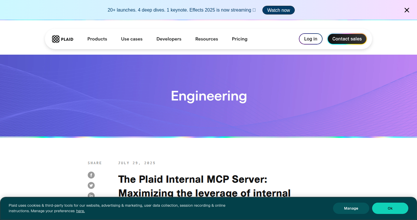 Plaid エンジニア向け生産性向上ツール:MCP (内部メッセージング&コンフィグ管理プラットフォーム)