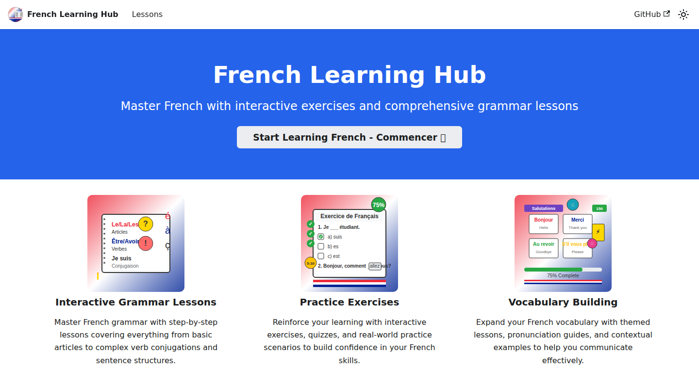 LeFrancaisFacile - 無料フランス語文法学習プラットフォーム