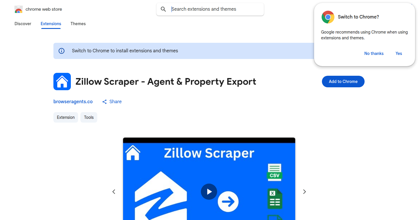 Zillow情報抽出ツール - 物件詳細、価格、エージェント情報を一括ダウンロード