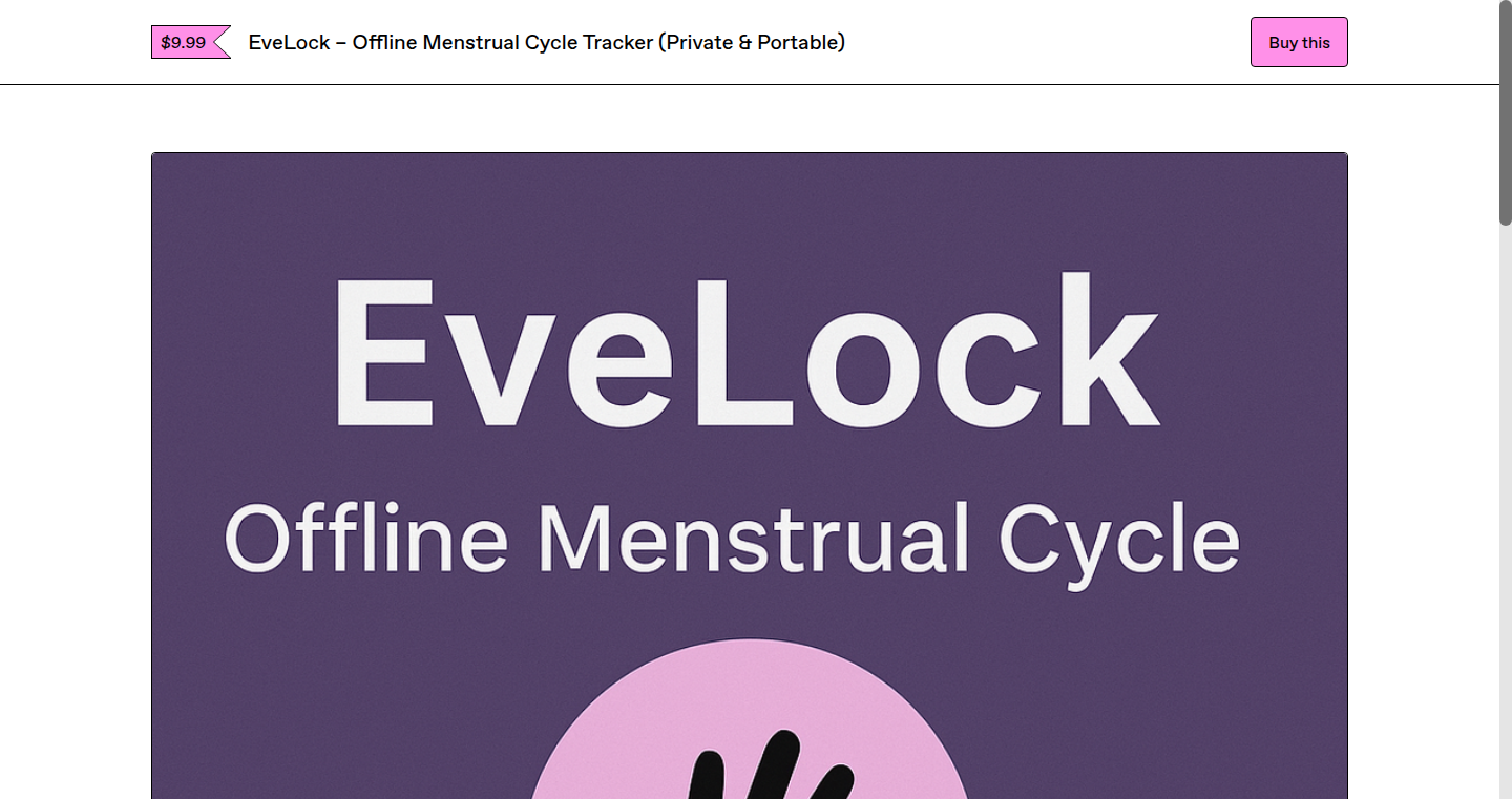 EveLock - オフライン対応、プライベートな月経周期トラッカー
