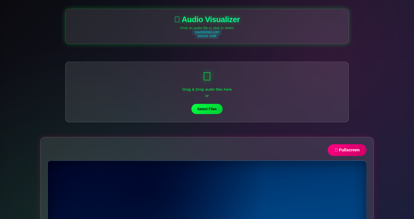 Winamp風Webオーディオビジュアライザー
