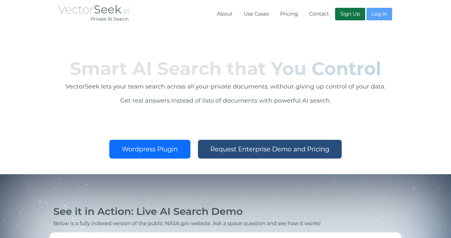 VectorSeek - プライベートAI検索エンジン
