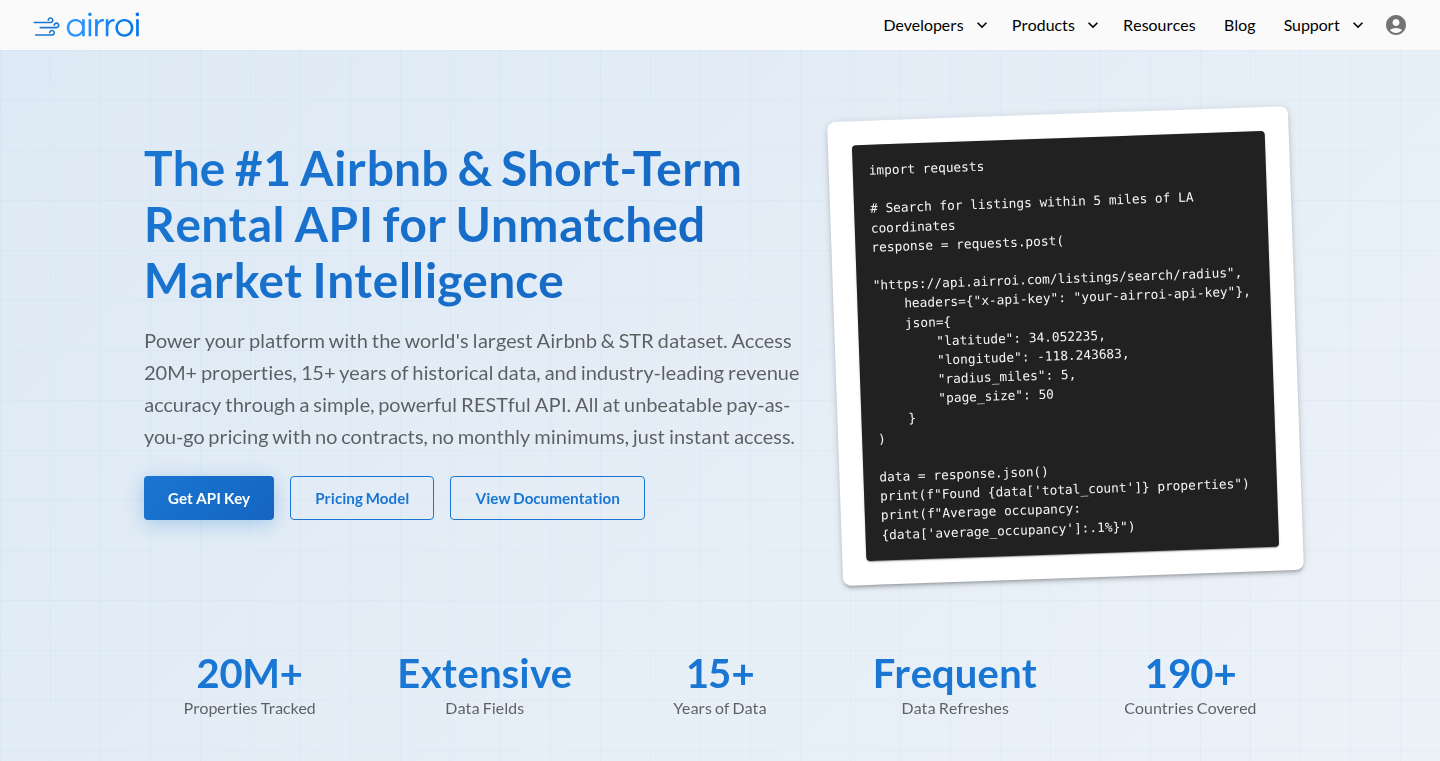 AirbnbデータAPI: 開発者のための高速で安価なAirbnbデータアクセス