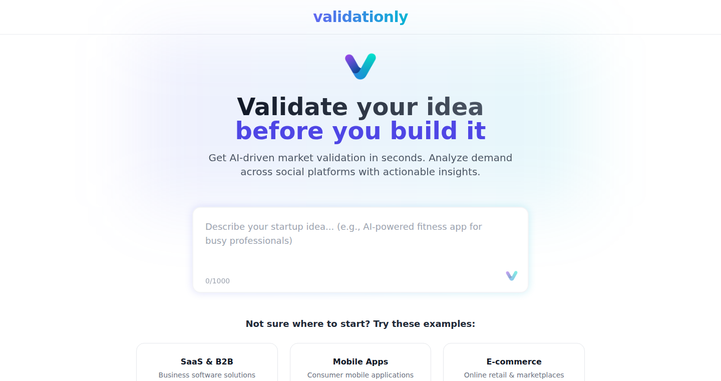 Validationly - アイデア検証支援ツール