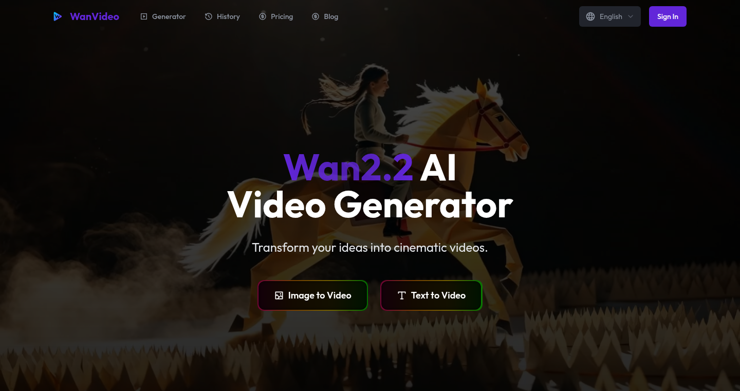 WanVideo: 最新鋭AI動画生成モデルWan 2.2を誰でも使えるプラットフォーム