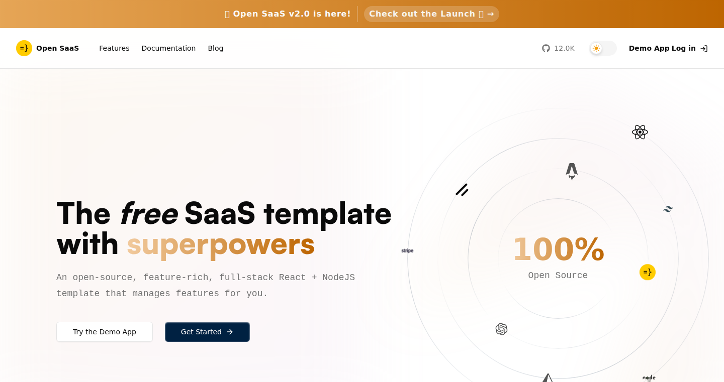 Open SaaS v2.0:無料かつオープンソースのSaaSスターター