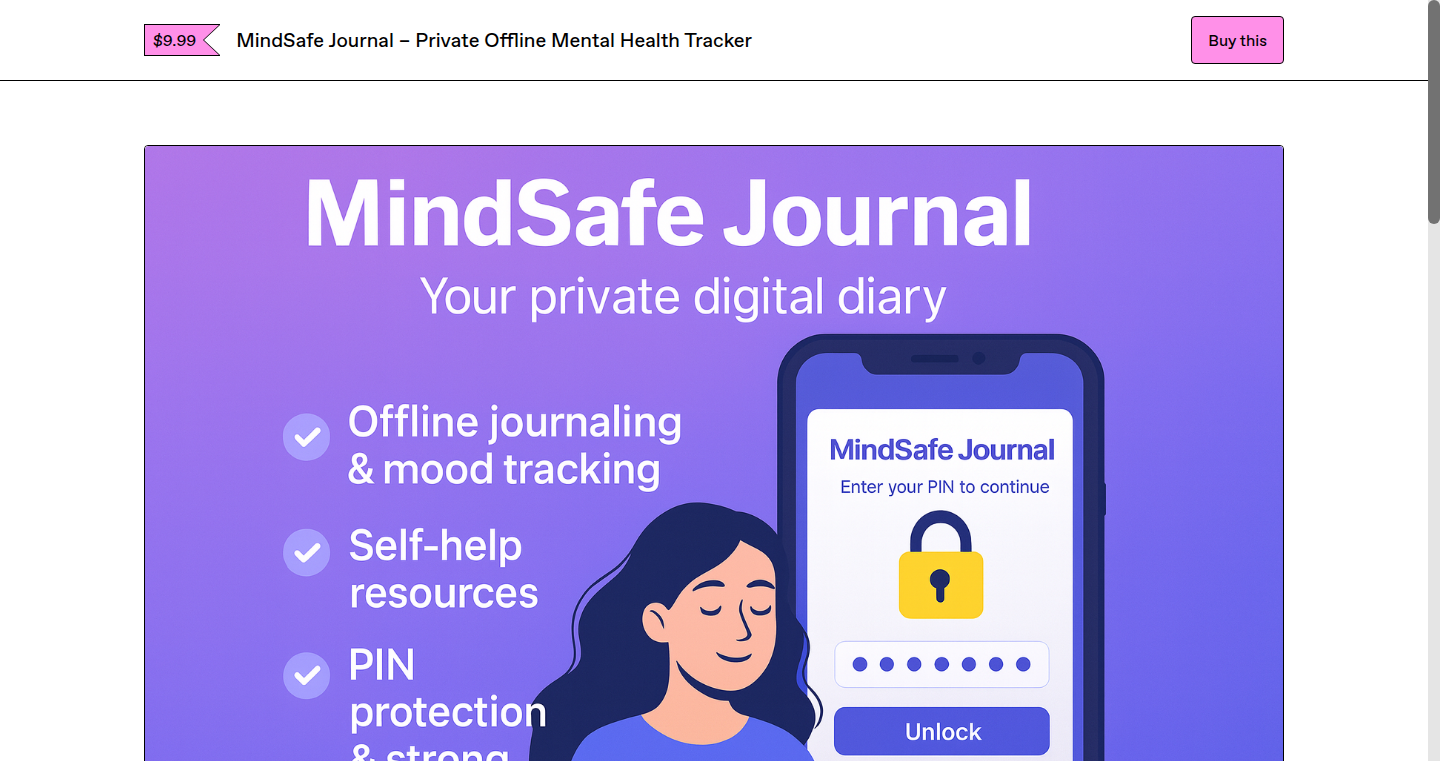 MindSafe Journal - オフライン精神ヘルスプライバシー日記