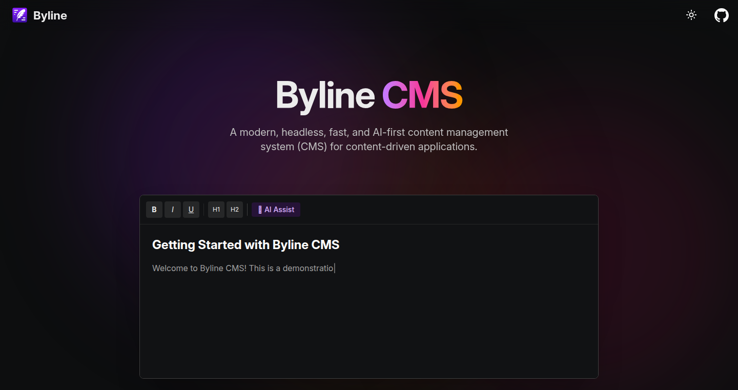 Byline CMS - TypeScriptネイティブのヘッドレスCMS