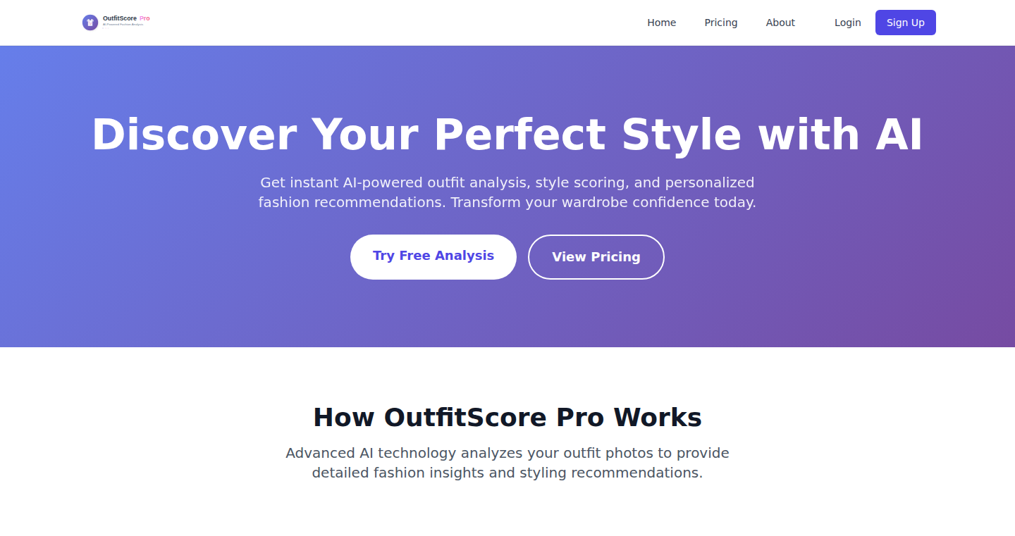 服装AI評価システム:OutfitScore