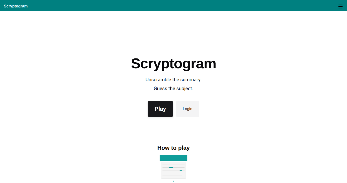 Scryptogram - トリビア愛好家のための暗号化ワードル