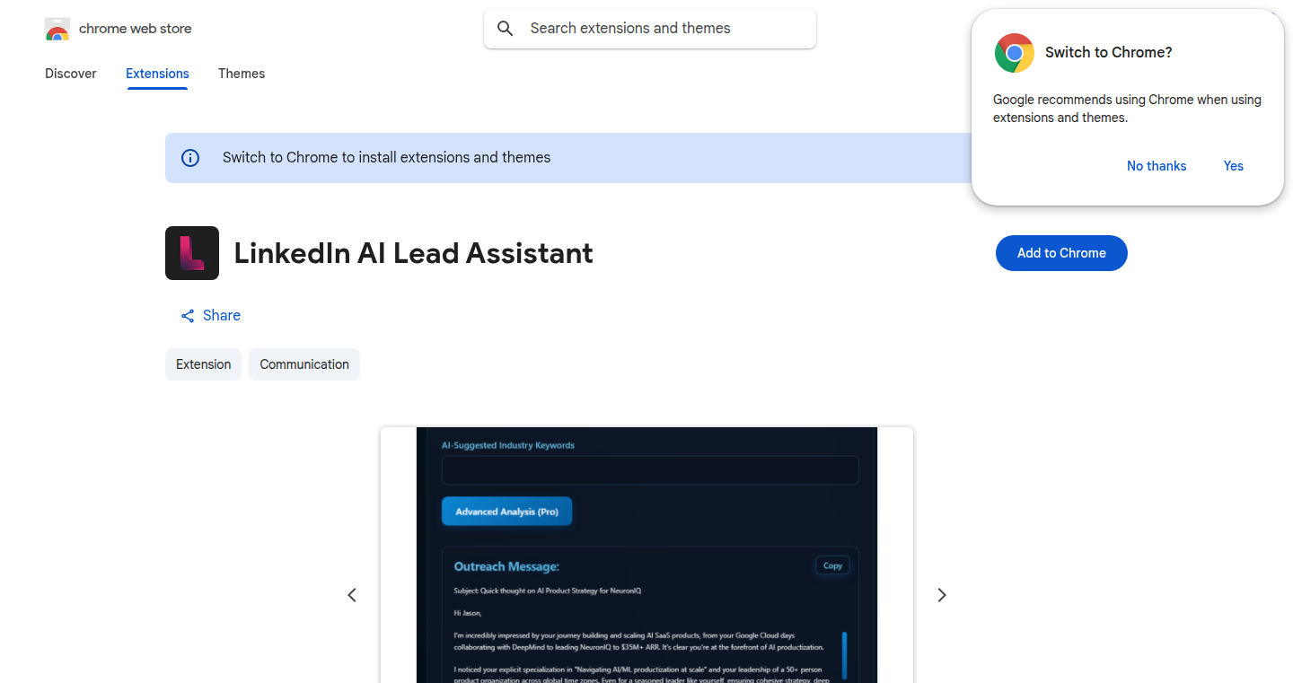 LinkedIn AIリードアシスタント
