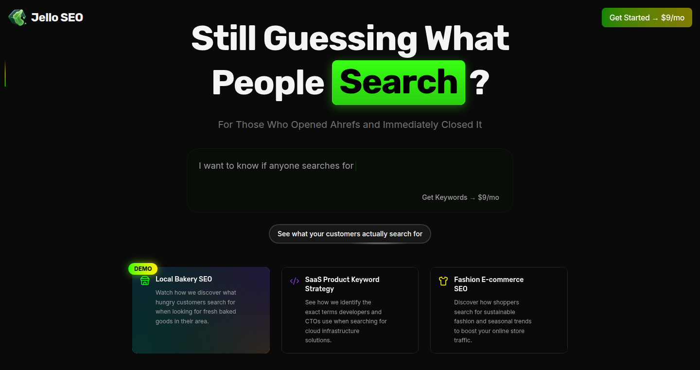 Jello SEO:AI駆動キーワードリサーチツール