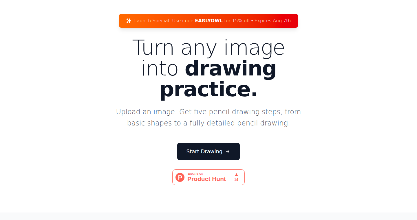 RestOfTheOwl: 画像から5段階の鉛筆画練習ステップを生成するアプリ
