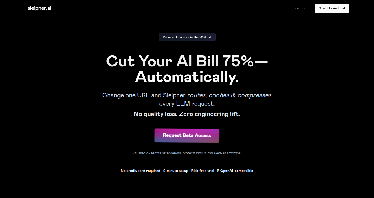 Sleipner.ai - 大規模言語モデル(LLM)のコスト最適化レイヤー