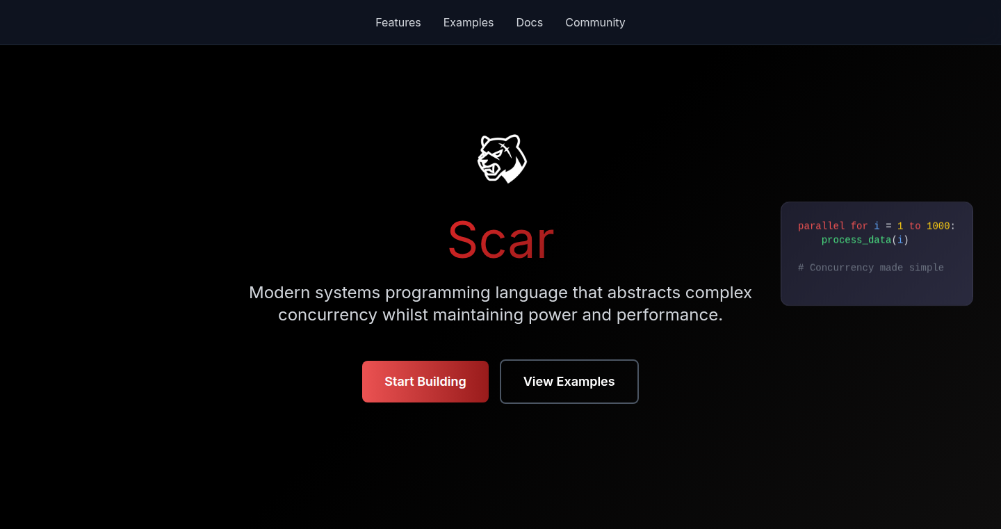 Scar: 並行処理と並列化を容易にするプログラミング言語