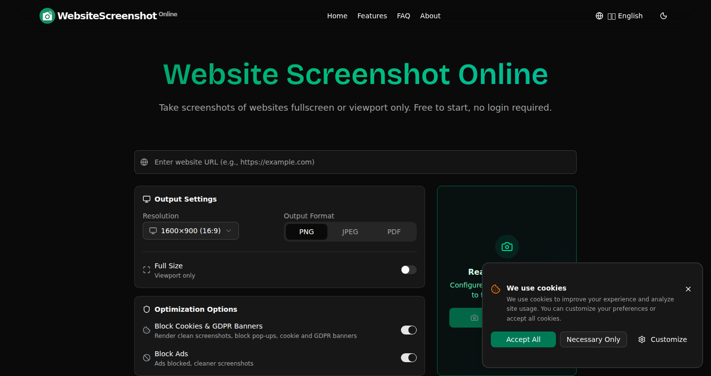 WebPageSnap:ブラウザから直接Webサイトのスクリーンショットを撮るツール