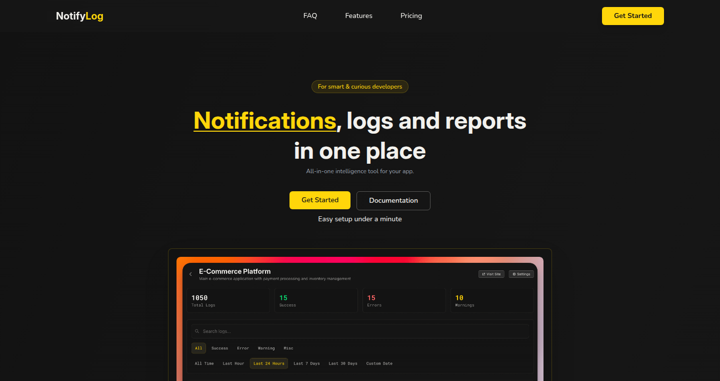 アプリ向けロギング&通知バックエンド - LogNotify