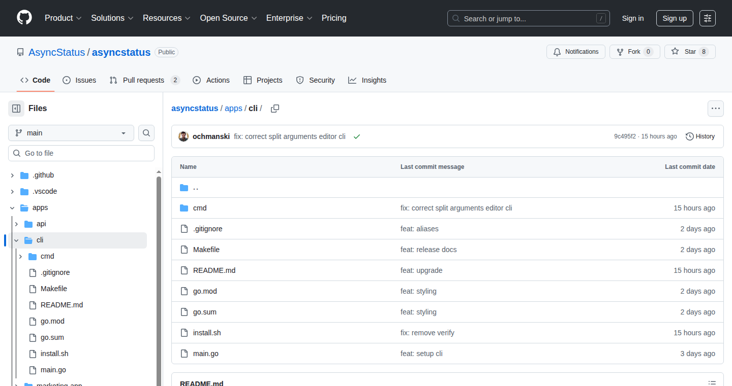 AsyncStatus CLI - ターミナルからステータスを投稿するツール
