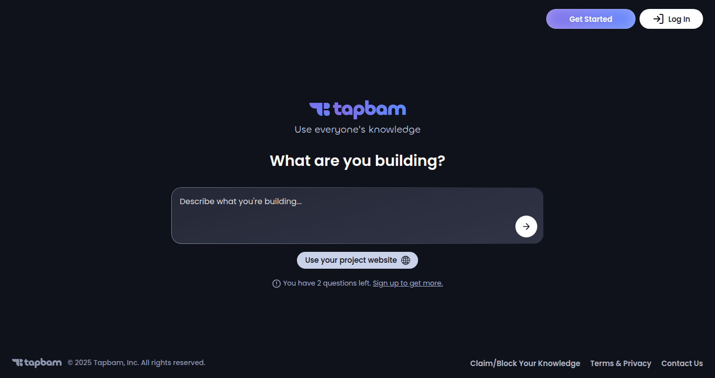 Tapbam - プロジェクト知識自動検索エンジン
