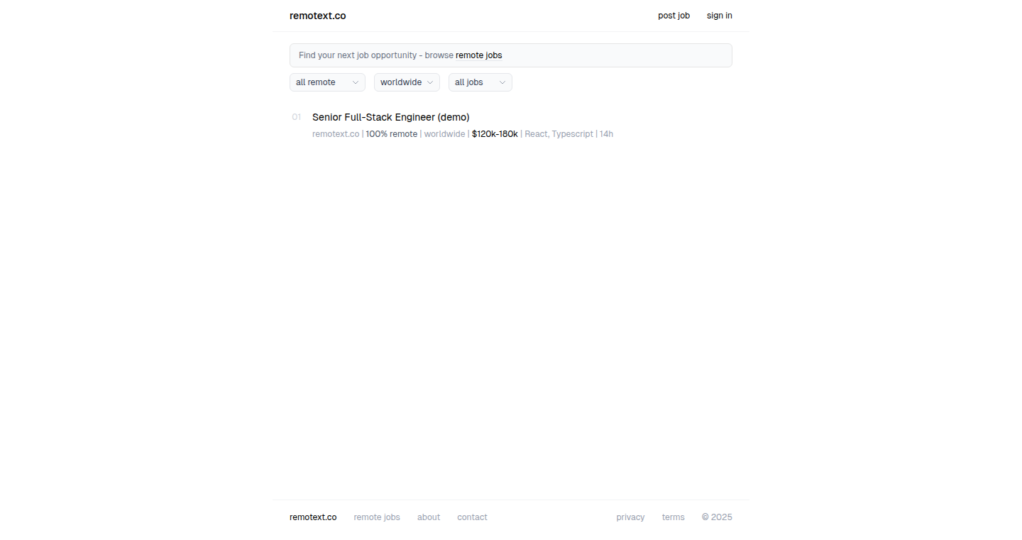 リモテキスト.co - テキストベースのリモートワーク求人ボード
