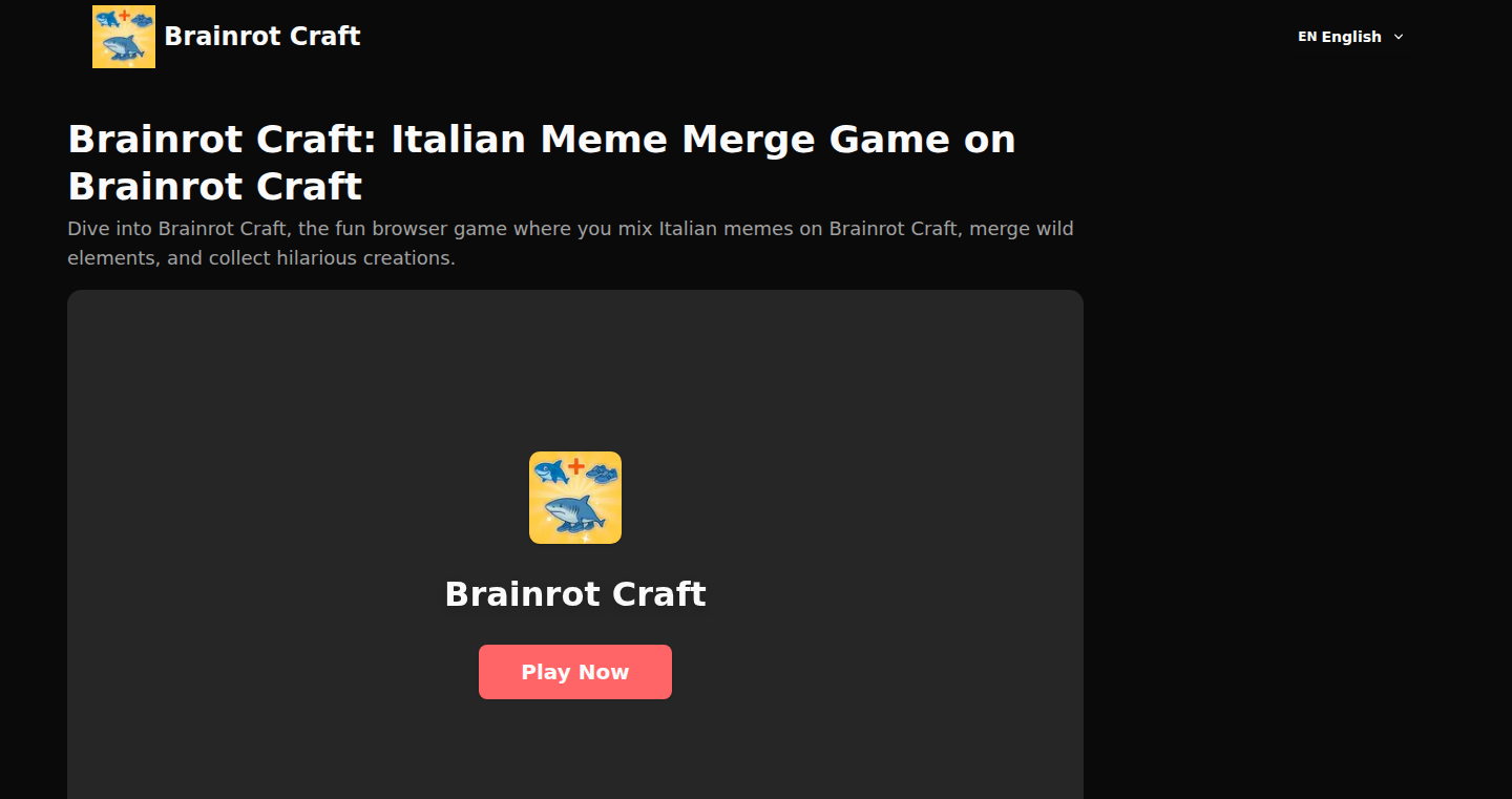 Brainrot Craft - イタリア語ミームマージゲーム
