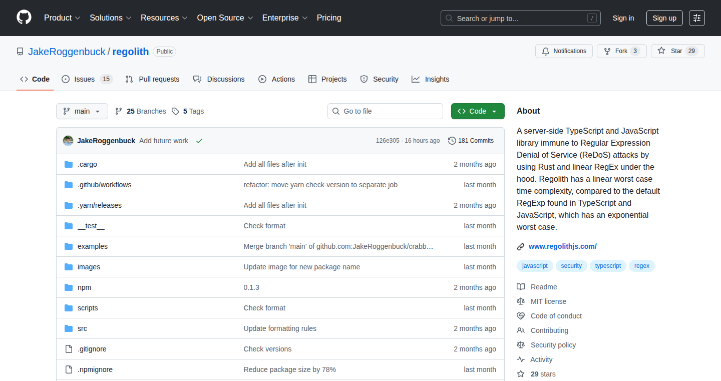 Regolith:Rust製のRegexをTypeScriptに移植してReDoS攻撃を防ぐライブラリ