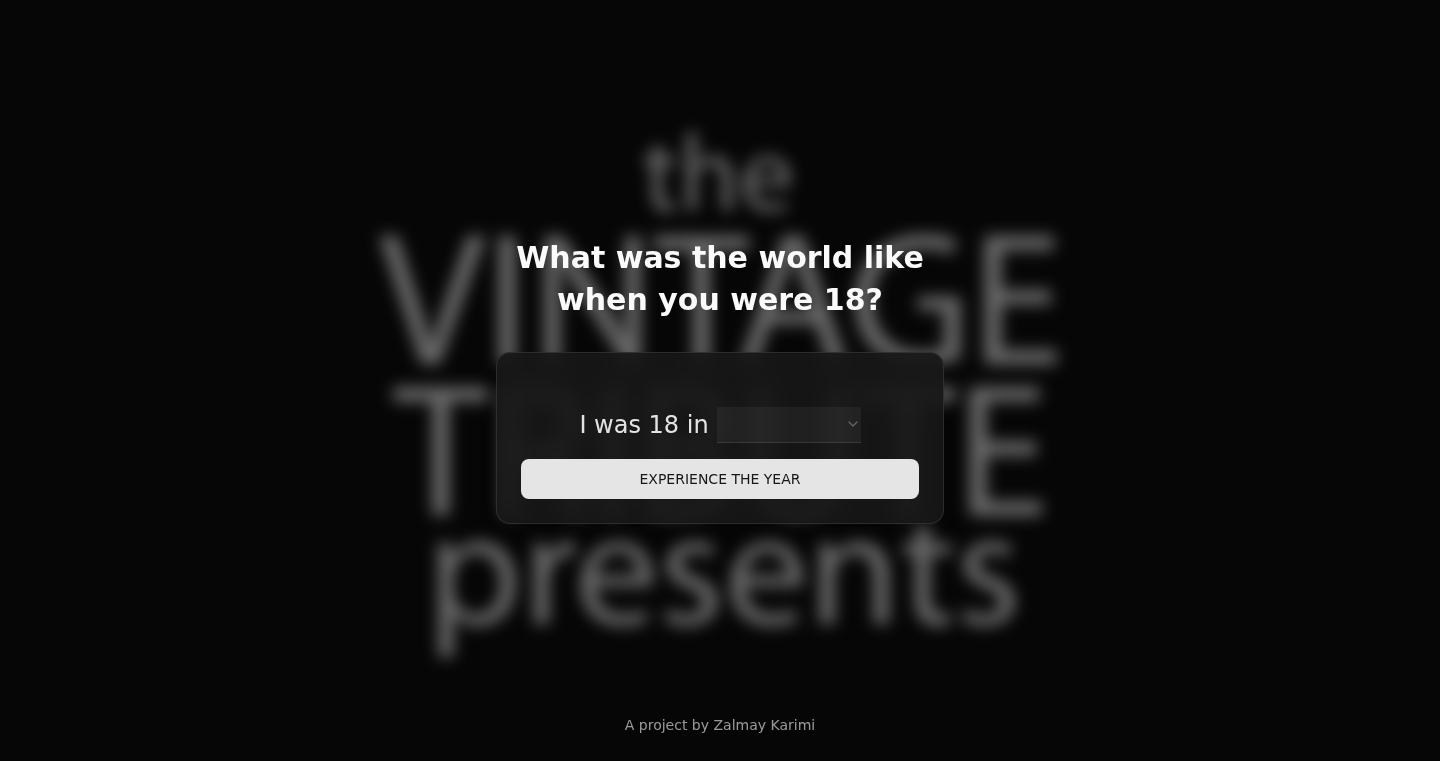 18歳時代のSpotify風回想ウェブアプリ